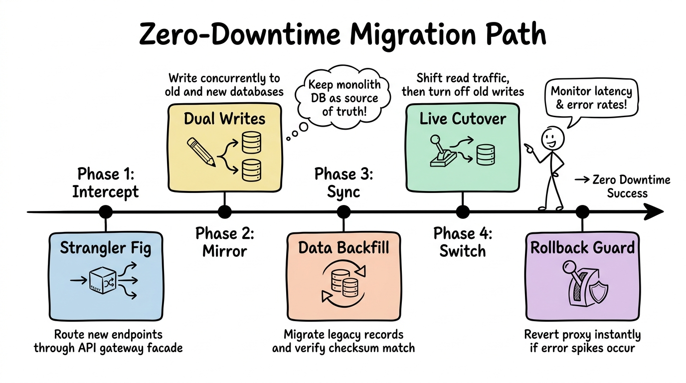 Zero-Downtime Monolith Service Migration